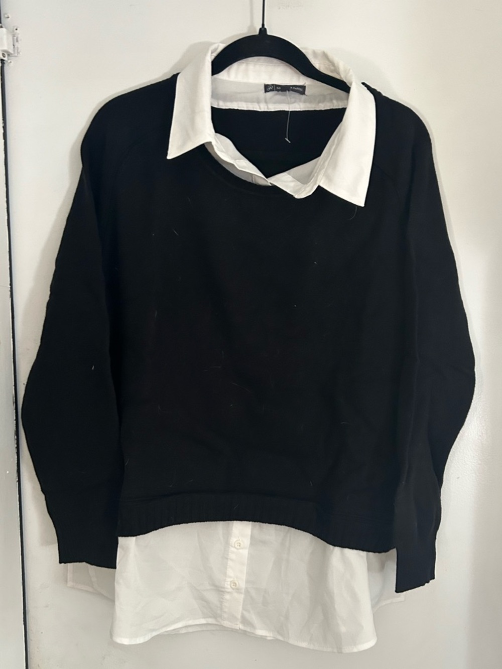 Adrianna Papell - Twofer Collared Shirt Sweater Combo